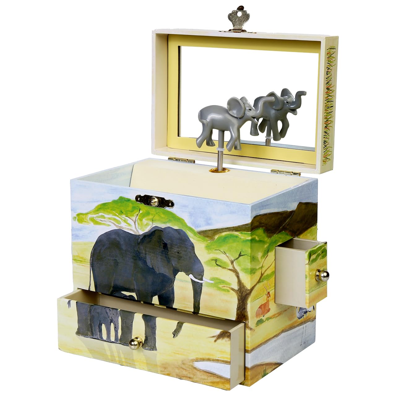 Amazon.com: Enchantmints Savanna Musical Jewelry Box Elephant